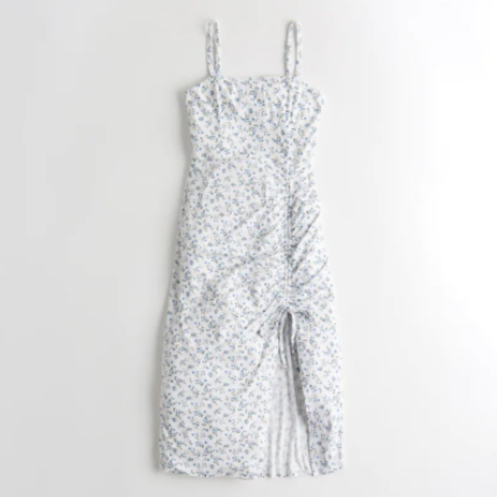 Hollister Cinch Front Knit Midi Dress